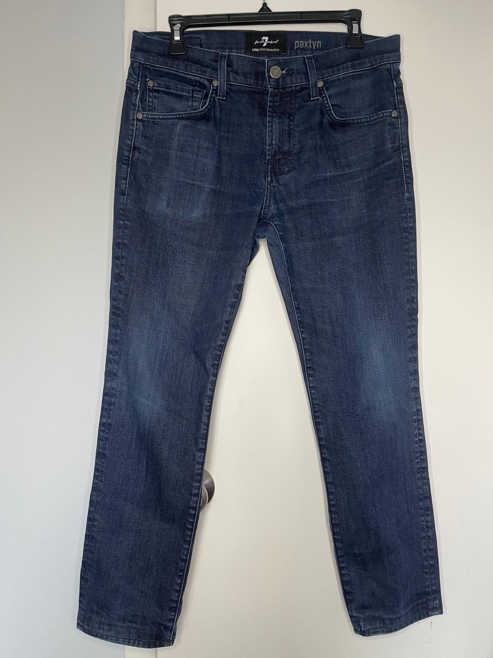 7 For All Mankind Paxtyn Men’s Dark Blue Slim Straight Jeans